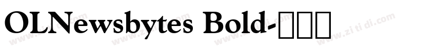 OLNewsbytes Bold字体转换